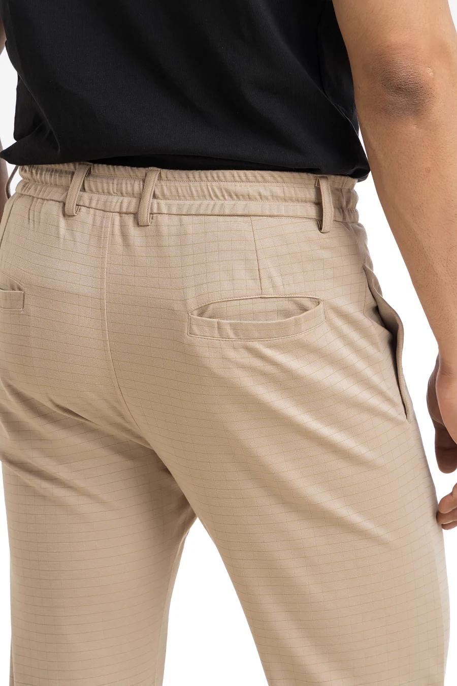 FlexiFit Beige Casual Trouser Pants - Stretchable Comfort with Pockets - Image 4