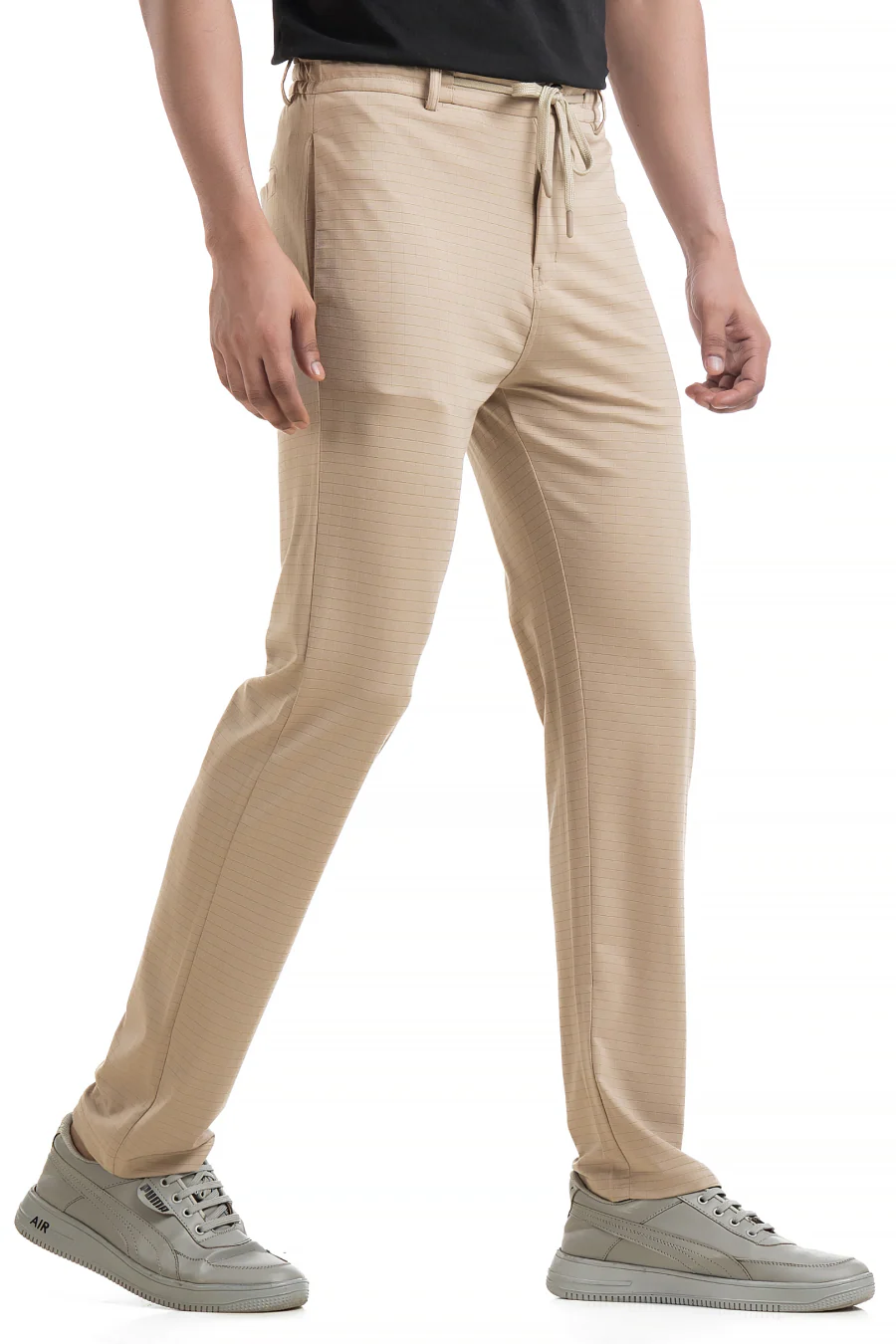 FlexiFit Beige Casual Trouser Pants - Stretchable Comfort with Pockets - Image 5