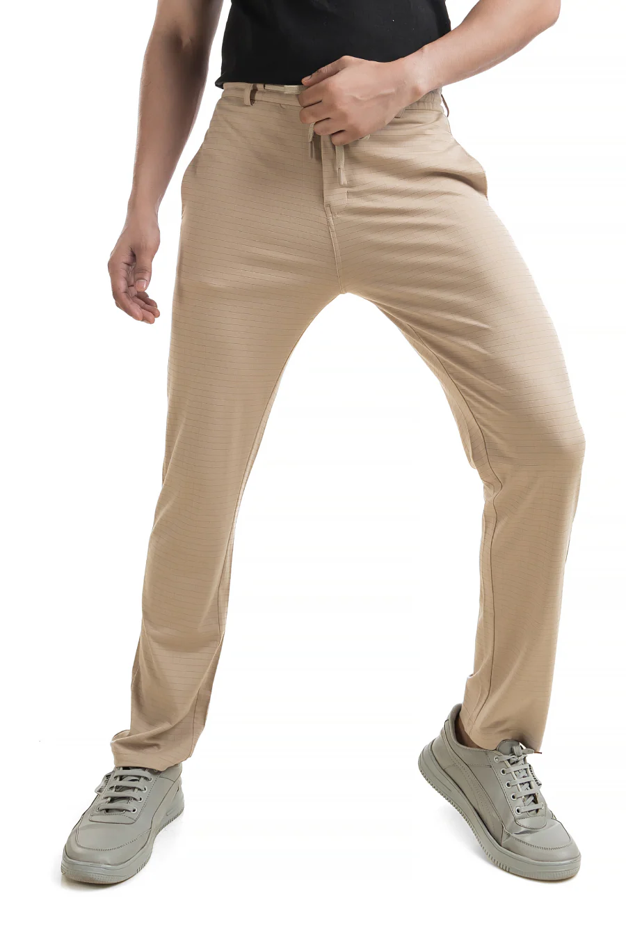 FlexiFit Beige Casual Trouser Pants - Stretchable Comfort with Pockets - Image 7