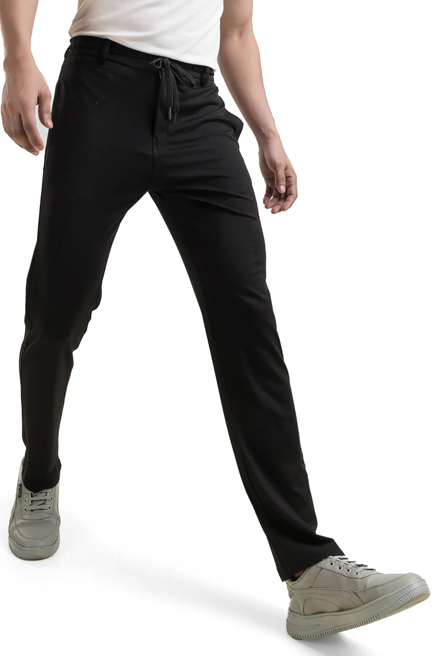 FlexiFit Black Casual Trouser Pants - Stretchable Comfort with Pockets - Image 5