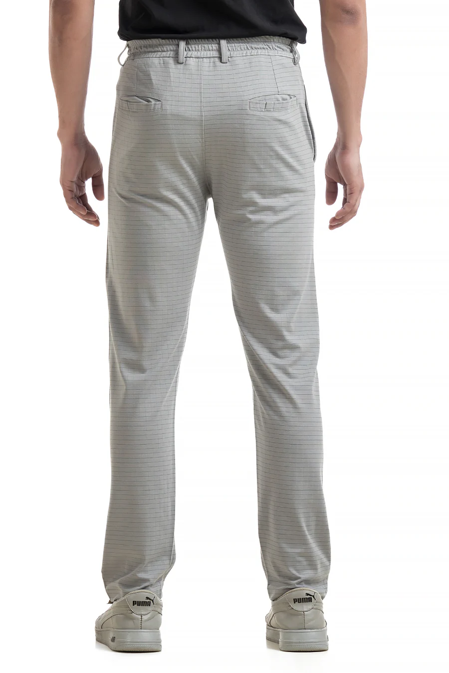 FlexiFit Grey Casual Trouser Pants - Stretchable Comfort with Pockets - Image 3