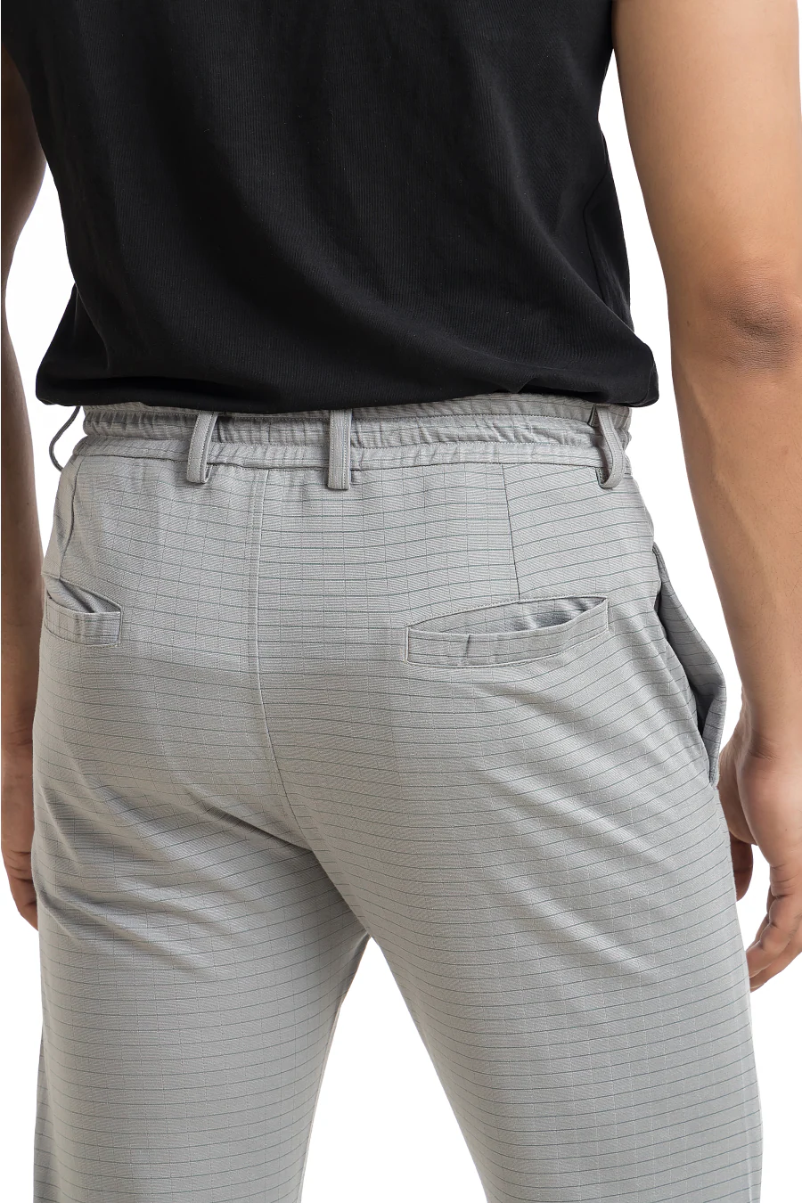 FlexiFit Grey Casual Trouser Pants - Stretchable Comfort with Pockets - Image 4