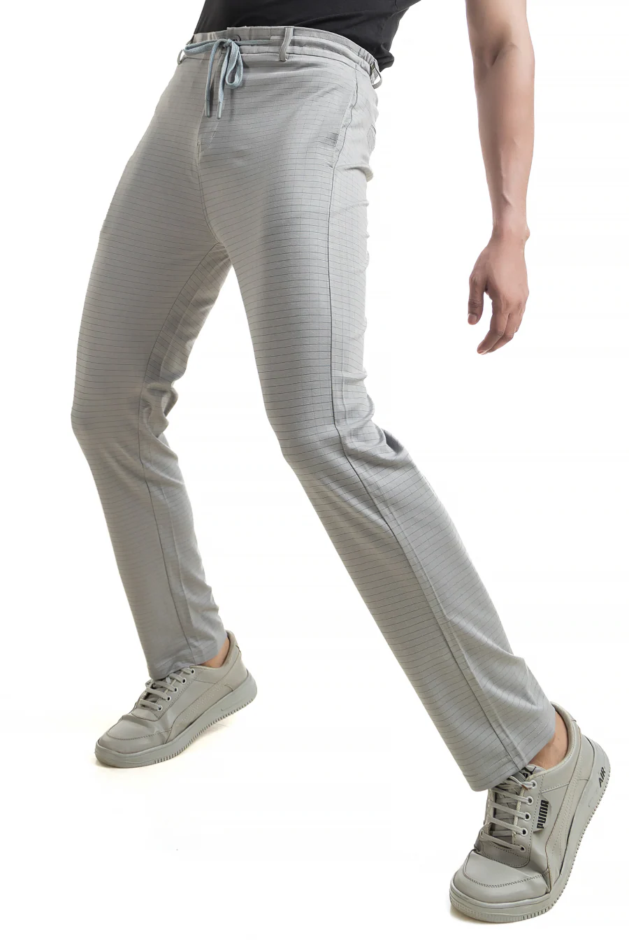 FlexiFit Grey Casual Trouser Pants - Stretchable Comfort with Pockets - Image 7