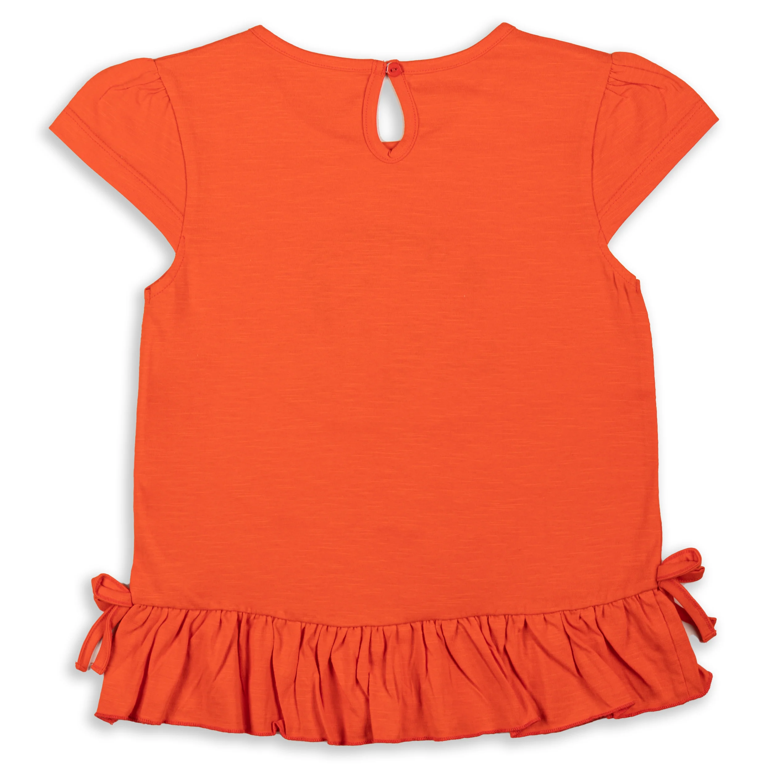 Forever Free Vivid Orange Printed Girls Top 8-14 Yrs - Image 3