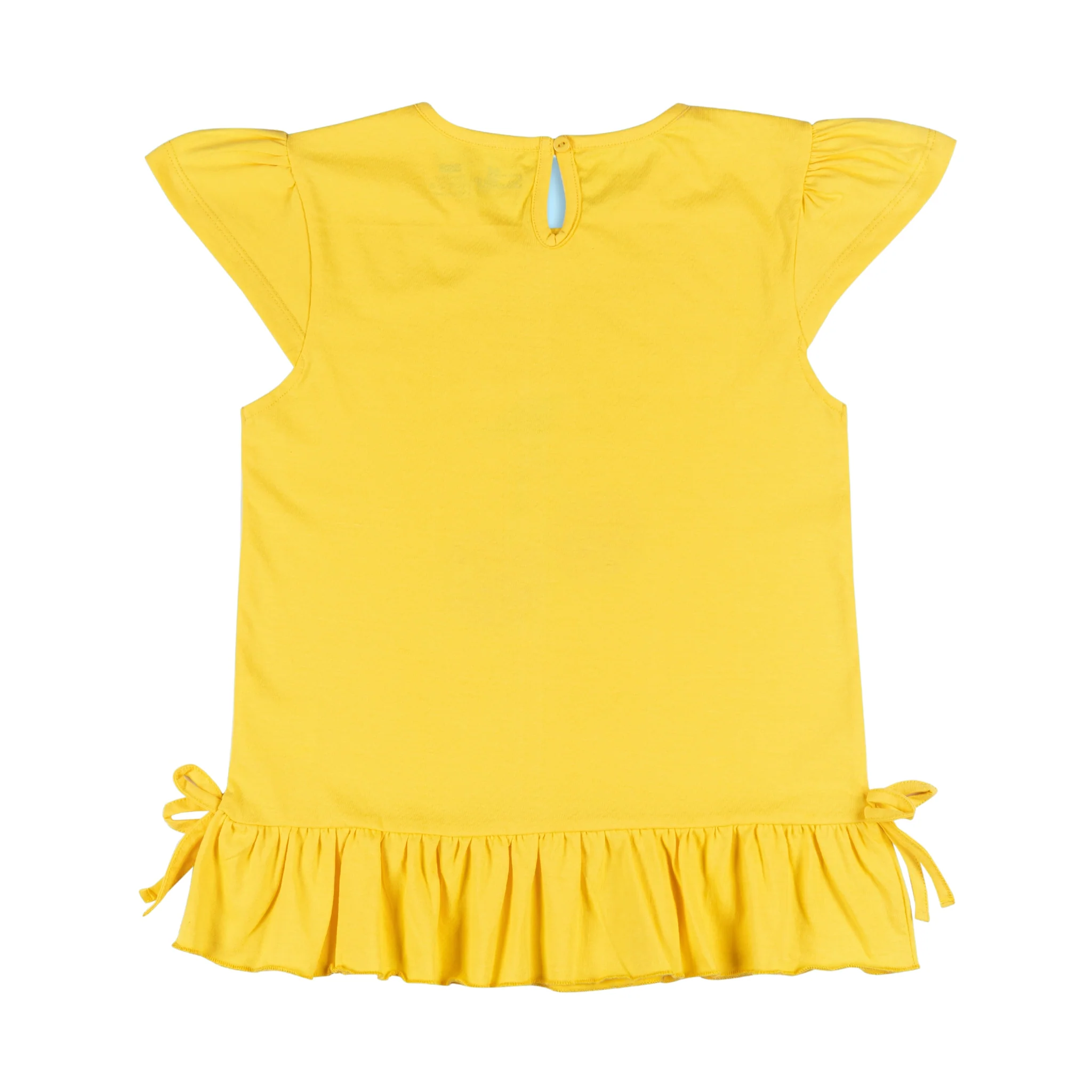 Fruity Day Vivid Yellow Printed Girls Top 8-14 Yrs - Image 3