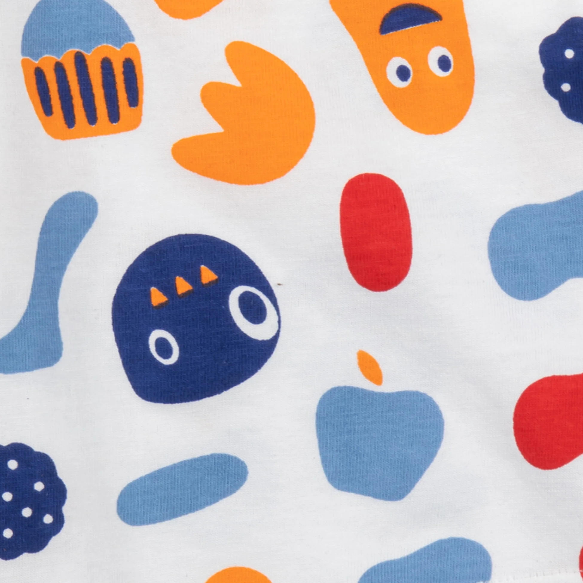 Let's Eat Carrot Orange Printed Boys T-Shirt with White Shorts 2-8 Yrs - Image 7