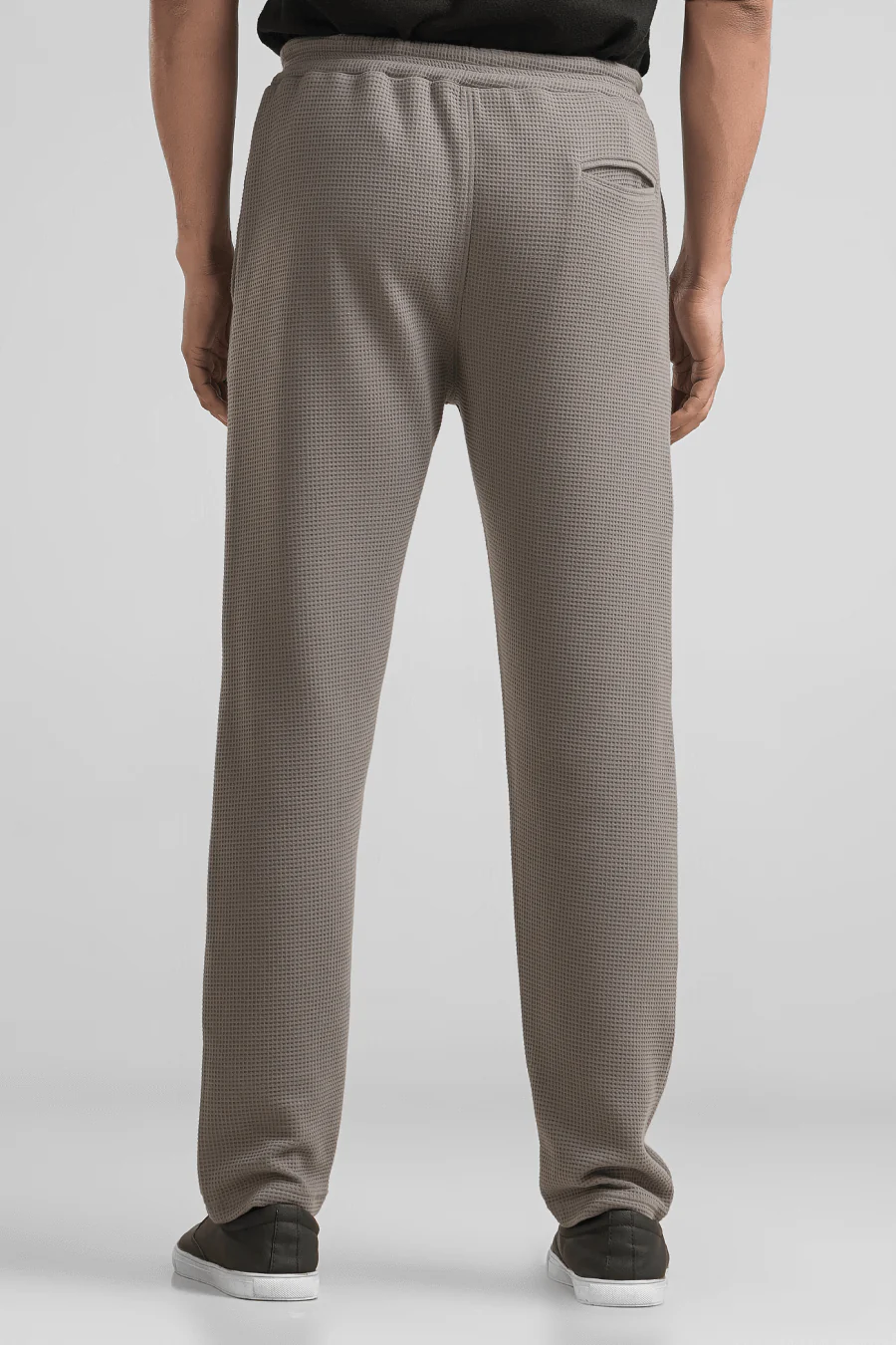 Haven Grey Waffle Knit Regular Fit Pants - Image 3