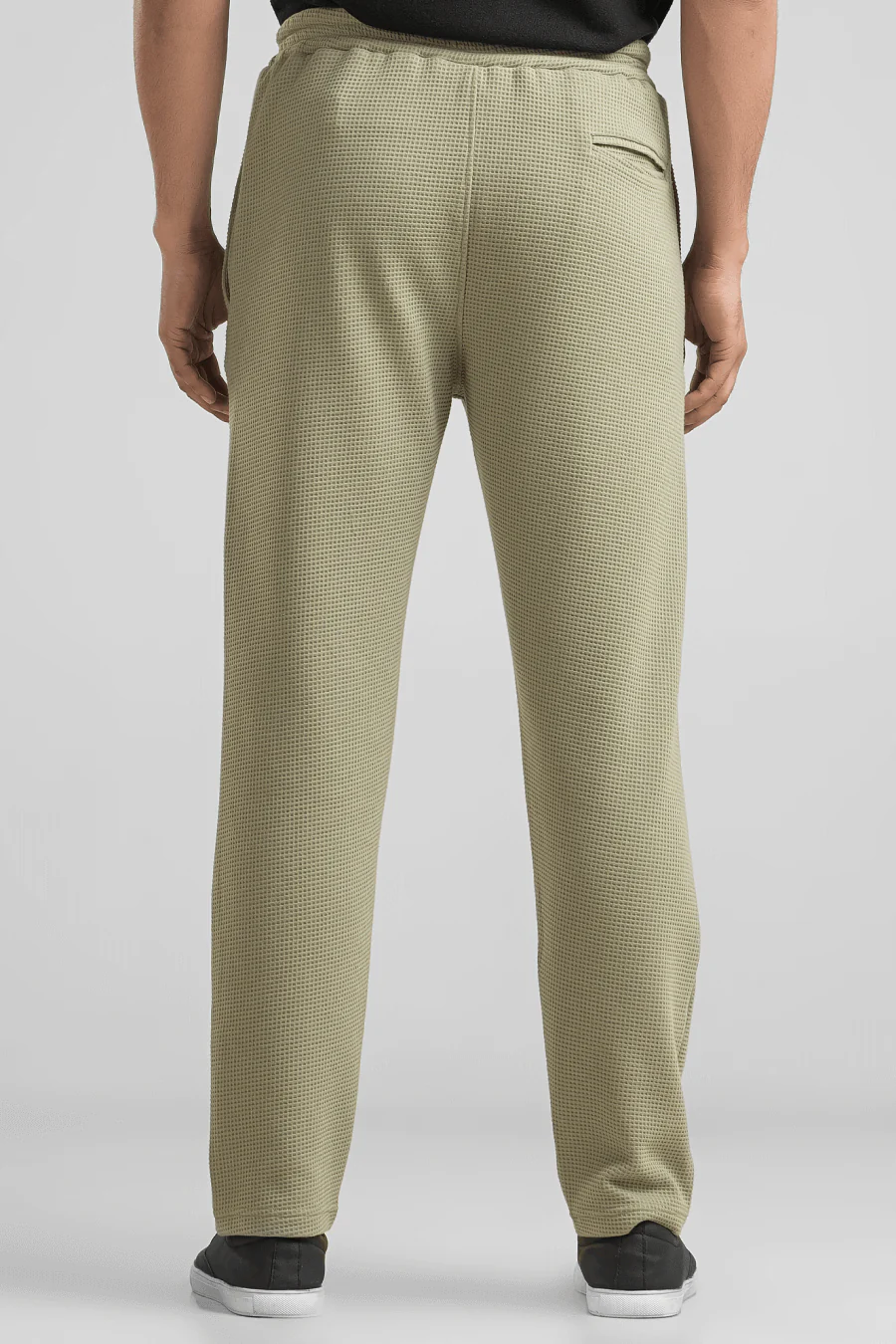 Haven Sage Green Waffle Knit Regular Fit Pants - Image 3
