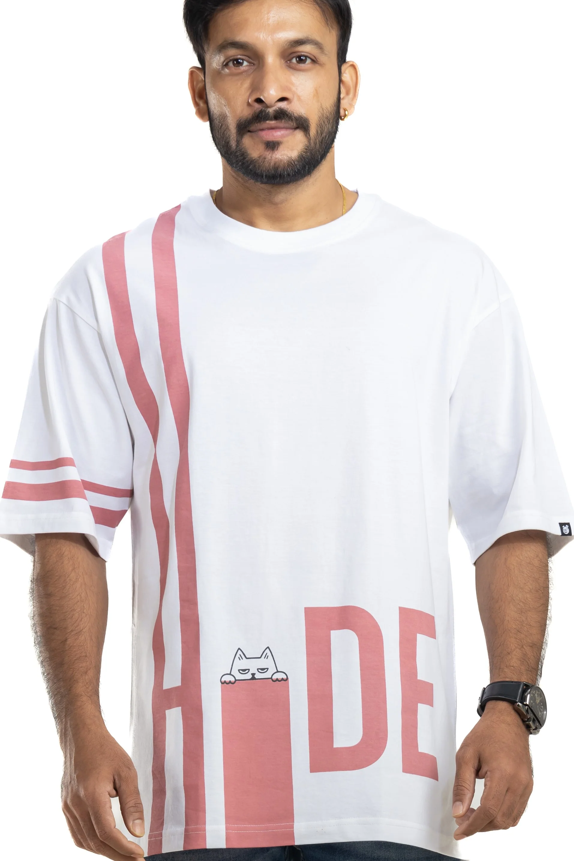 Hide White Oversized Printed T-Shirt - Image 4