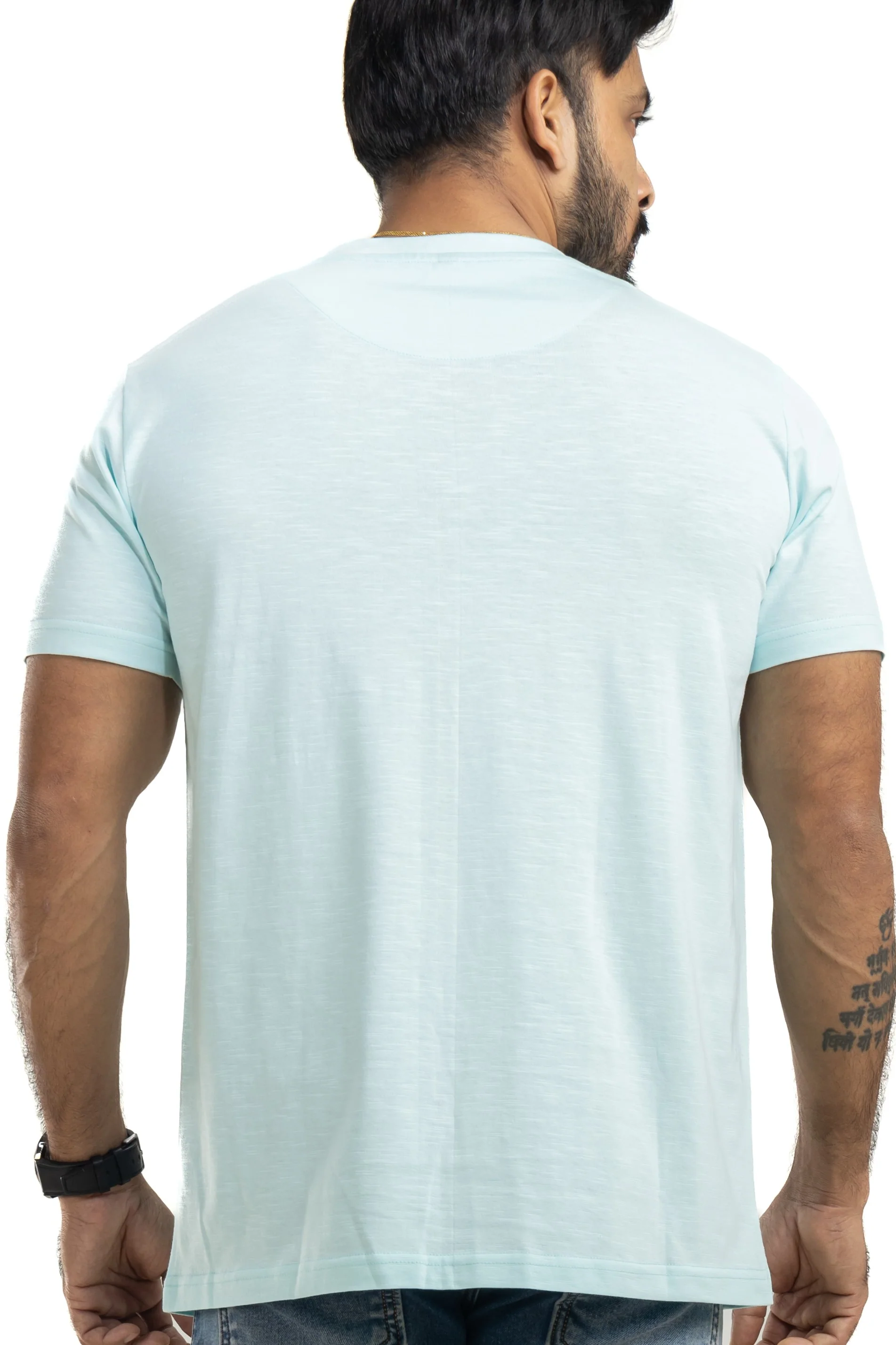 Jumbled Sky Blue Printed T-Shirt - Image 3
