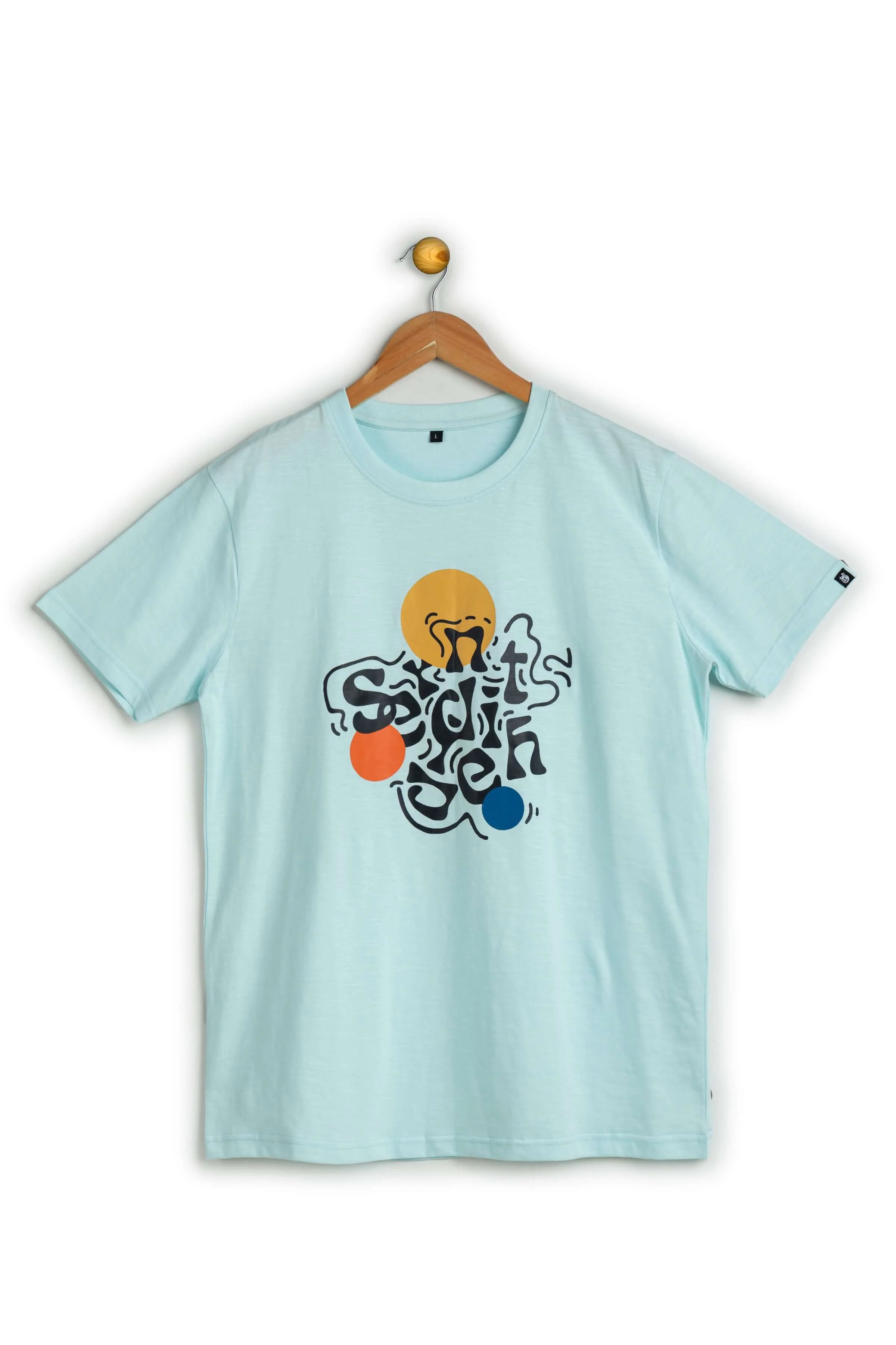 Jumbled Sky Blue Printed T-Shirt - Image 8
