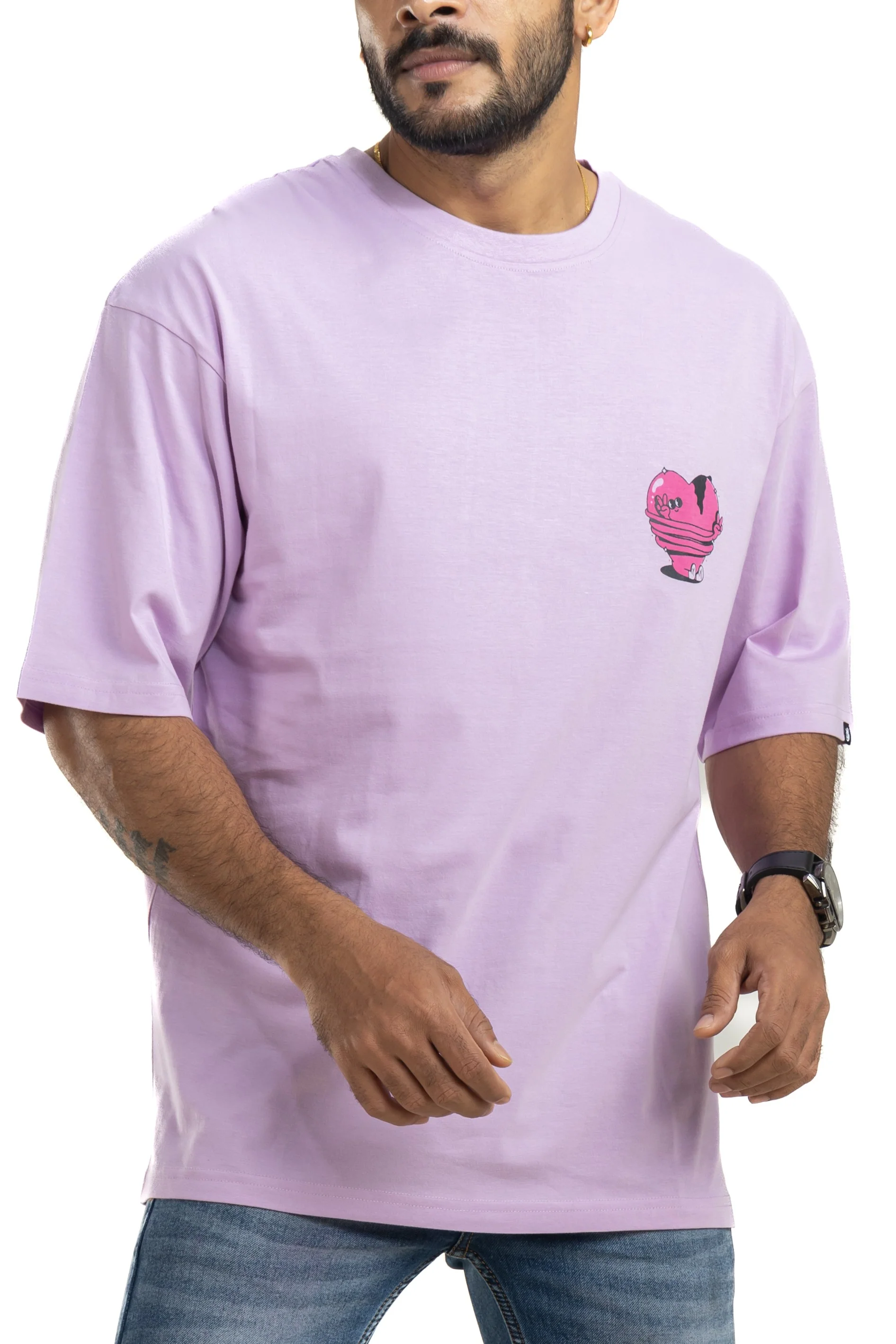 Just Do It Lavender Oversized Printed T-Shirt - Image 3
