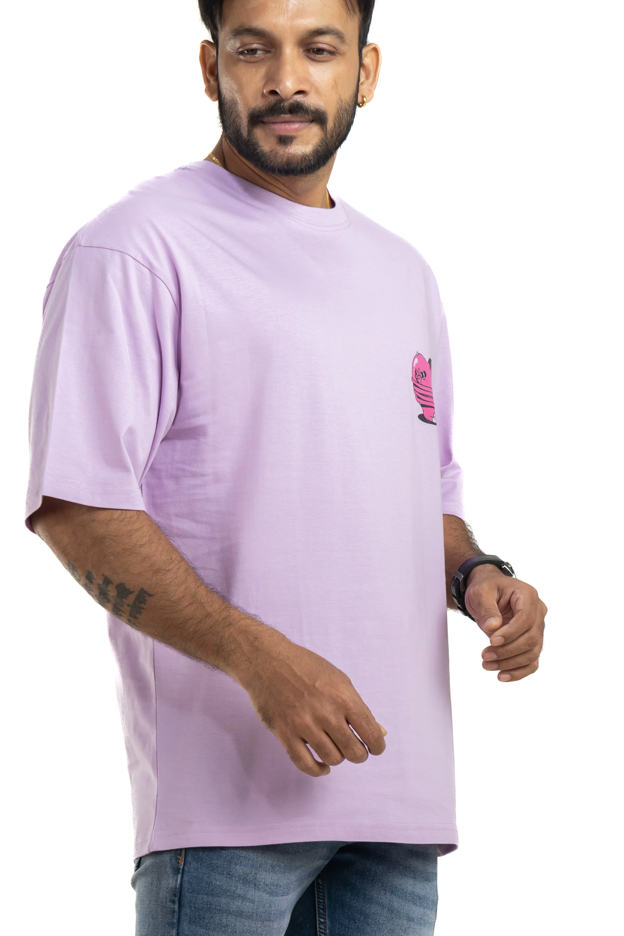 Just Do It Lavender Oversized Printed T-Shirt - Image 7