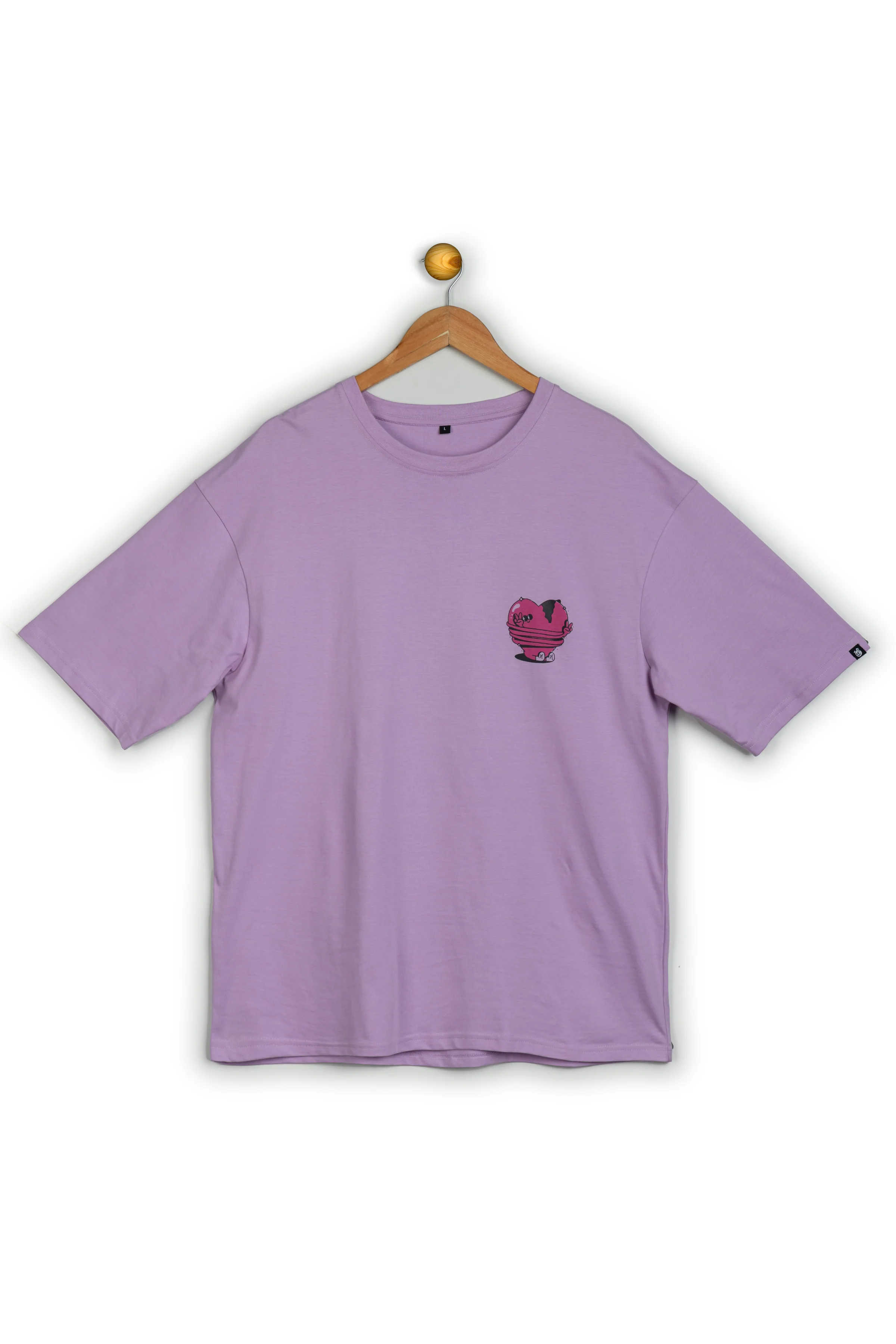 Just Do It Lavender Oversized Printed T-Shirt - Image 8