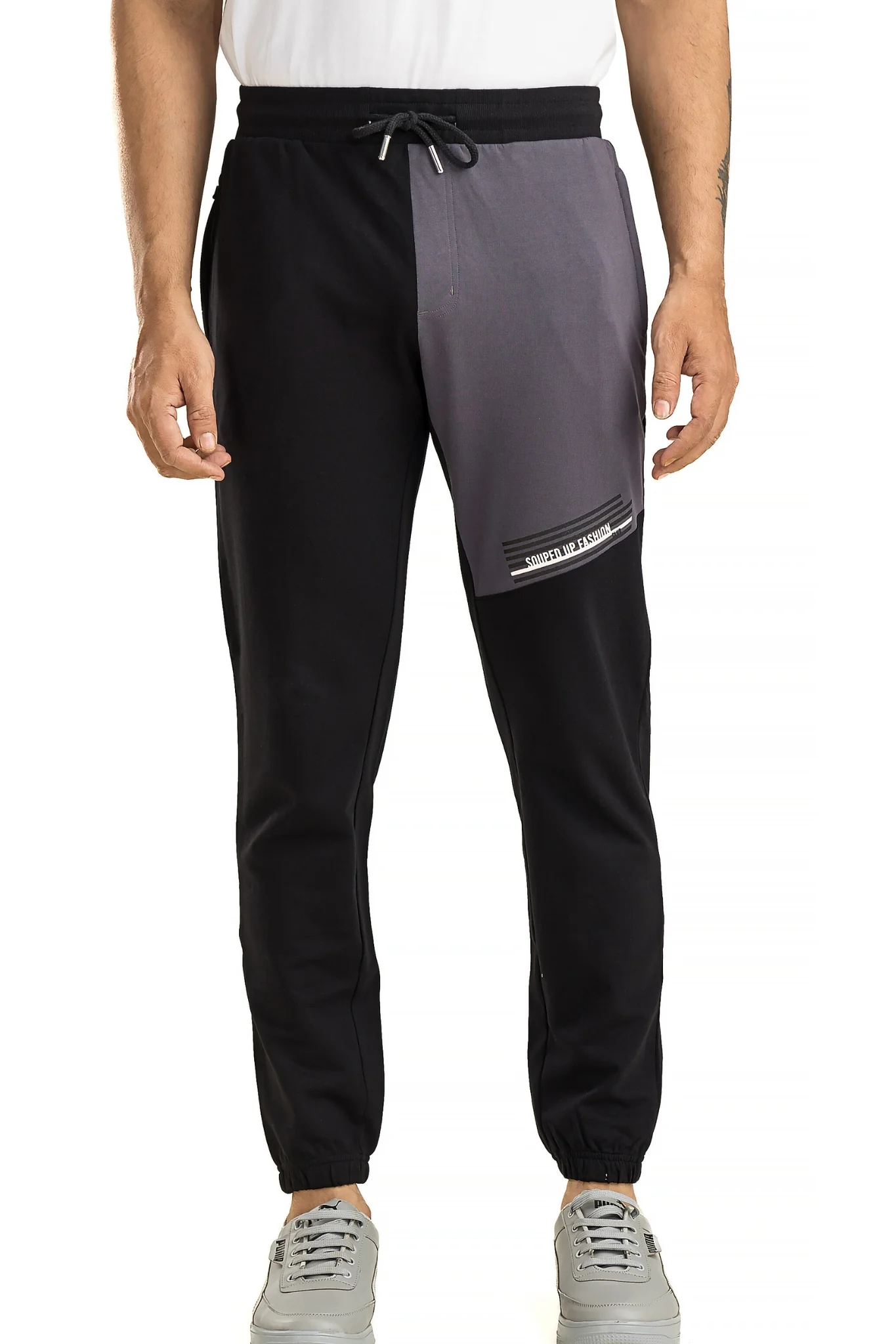 Men's Casual Cotton Black Joggers - Image 6
