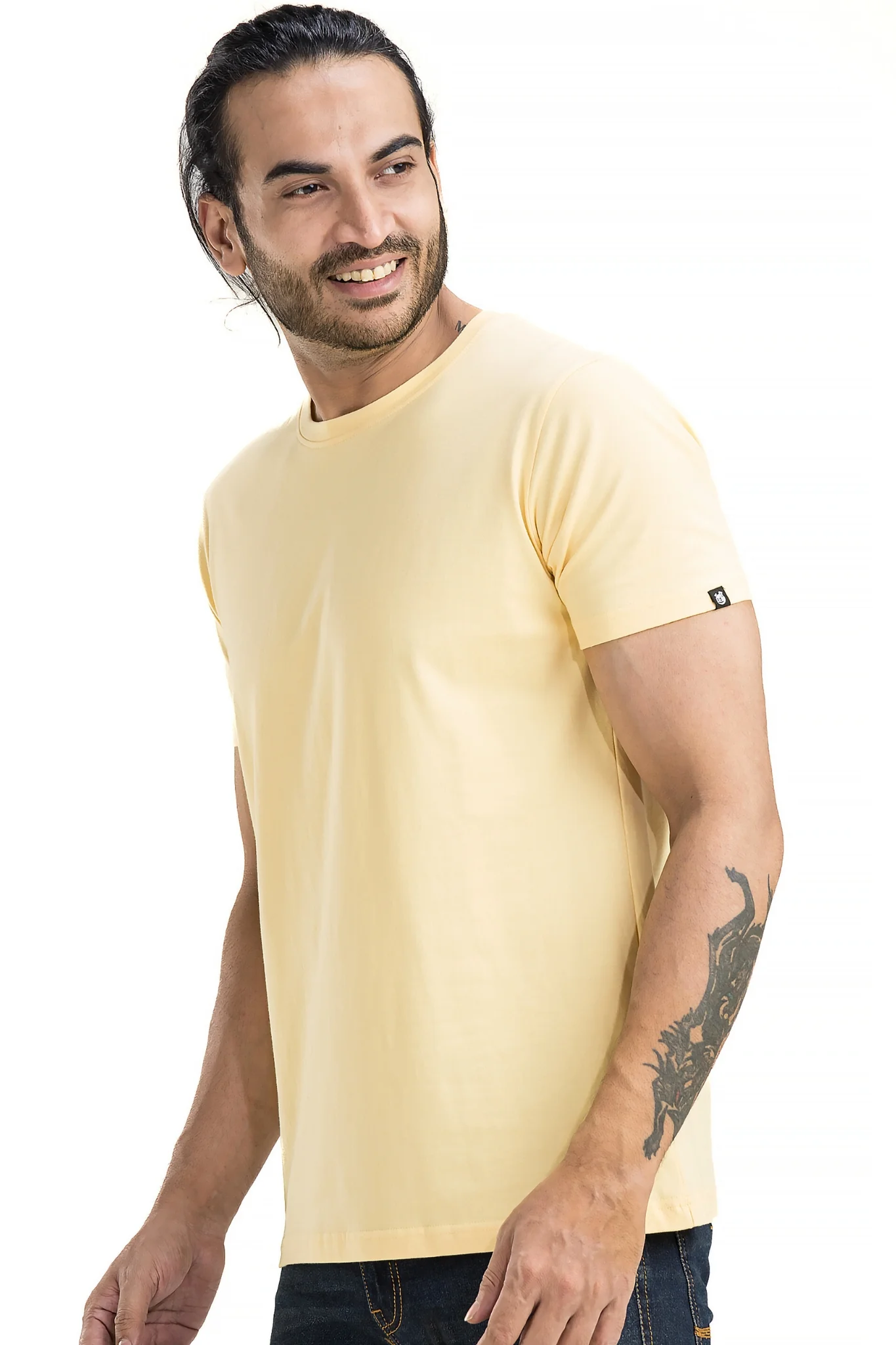 Men's Solid Basic Deep Butter T-Shirt - Image 6