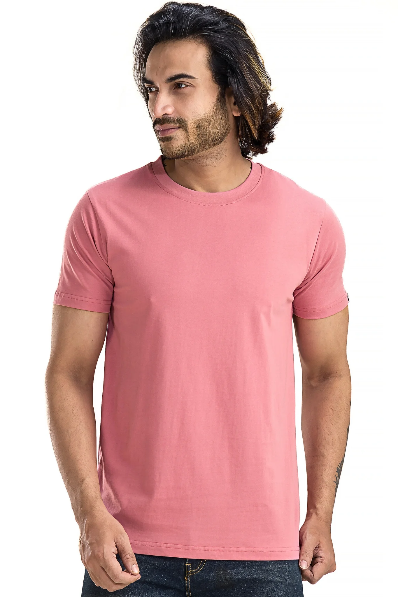 Men's Solid Basic Fine Cherry T-Shirt - Image 3