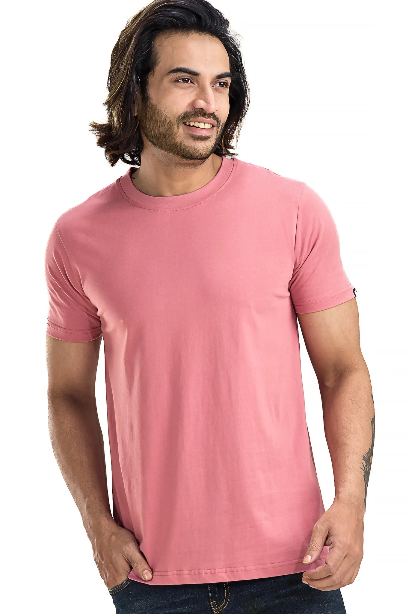Men's Solid Basic Fine Cherry T-Shirt - Image 4