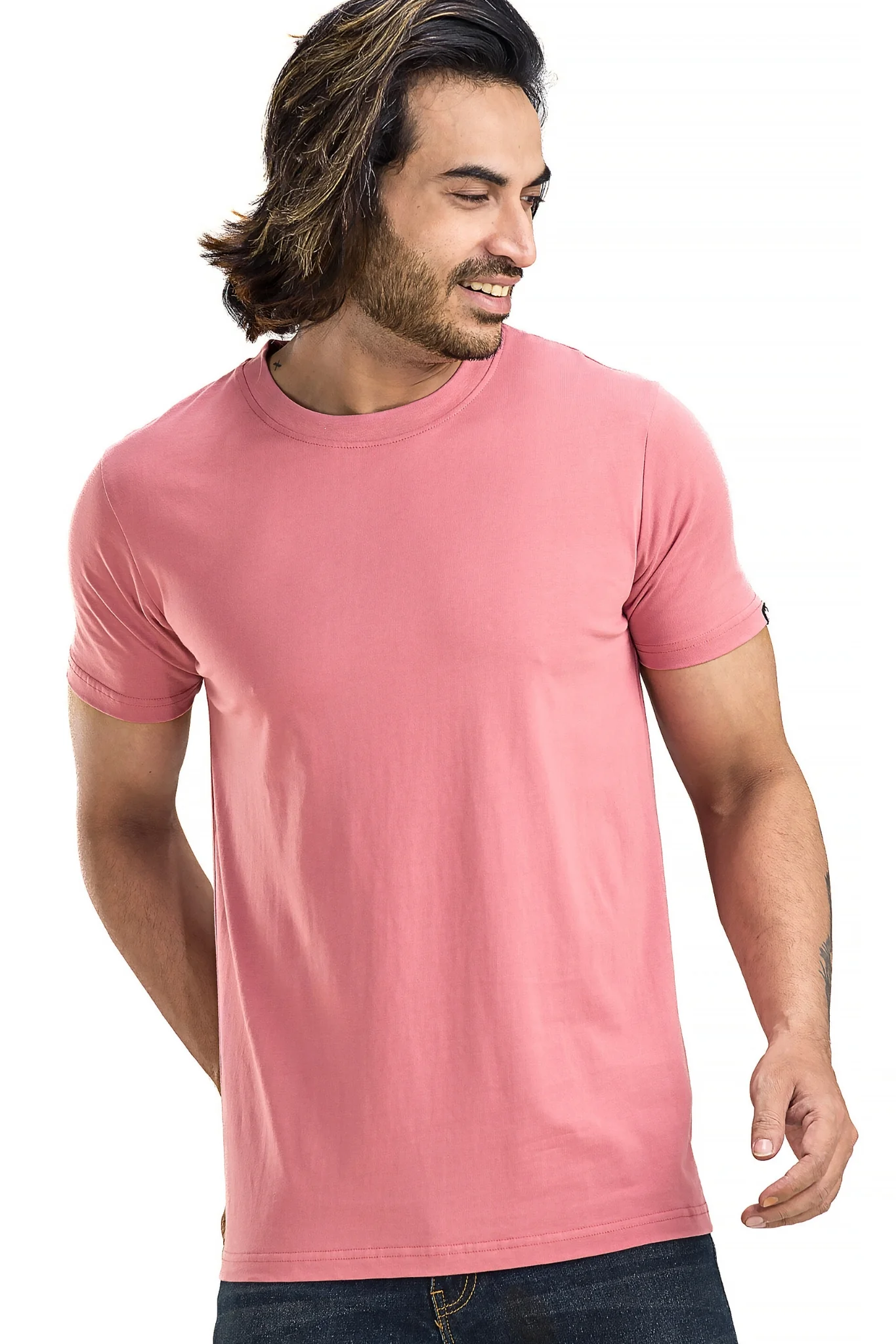 Men's Solid Basic Fine Cherry T-Shirt - Image 6