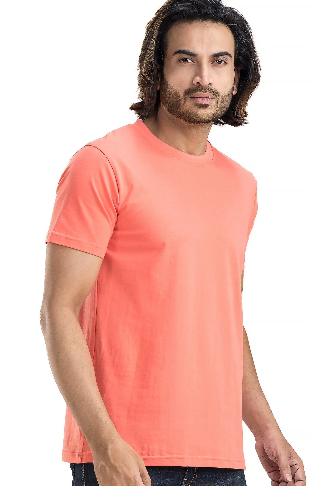 Men's Solid Basic Sugar Coral T-Shirt - Image 5