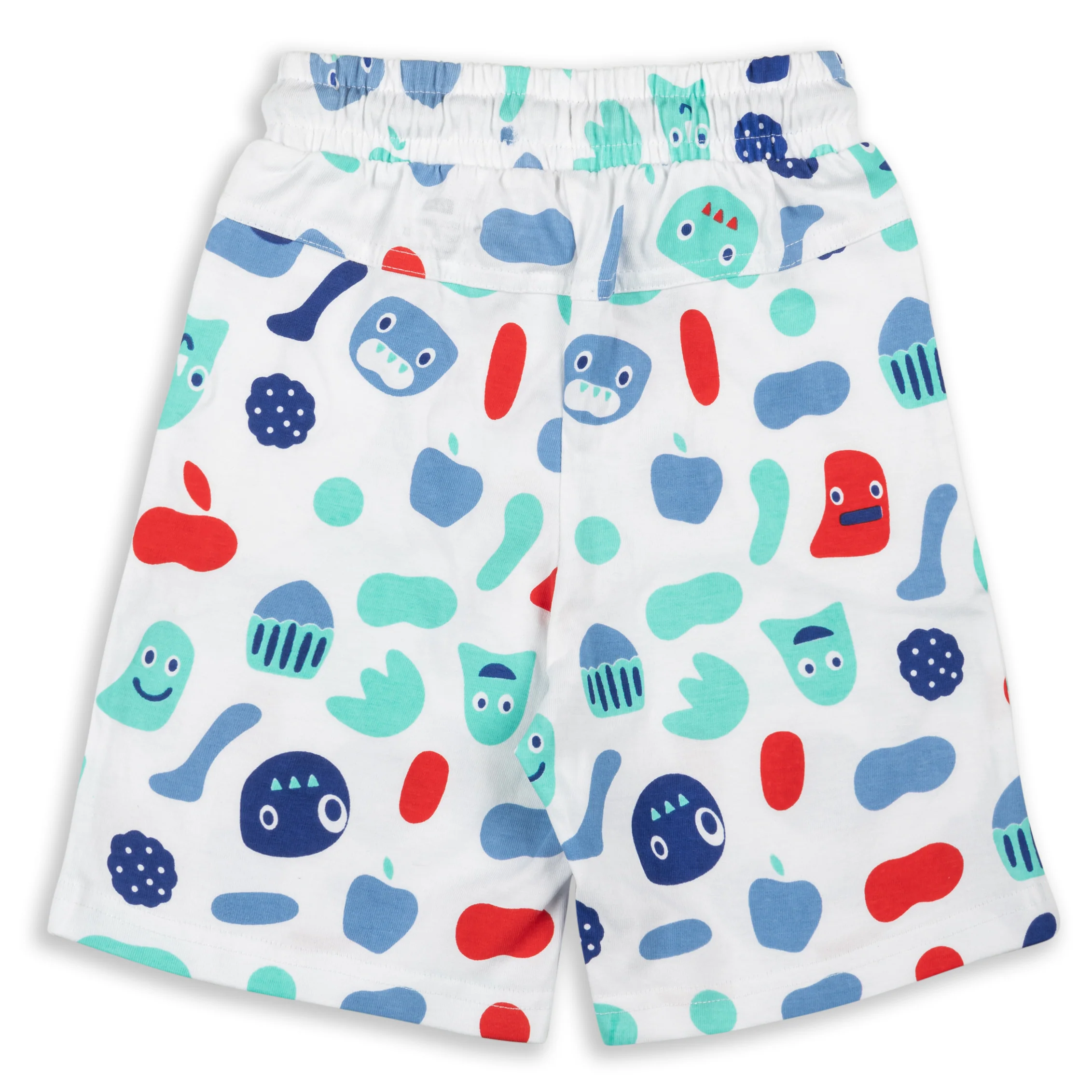 Messy Eater Jungle Green Printed Boys T-Shirt with White Shorts 2-8 Yrs - Image 6