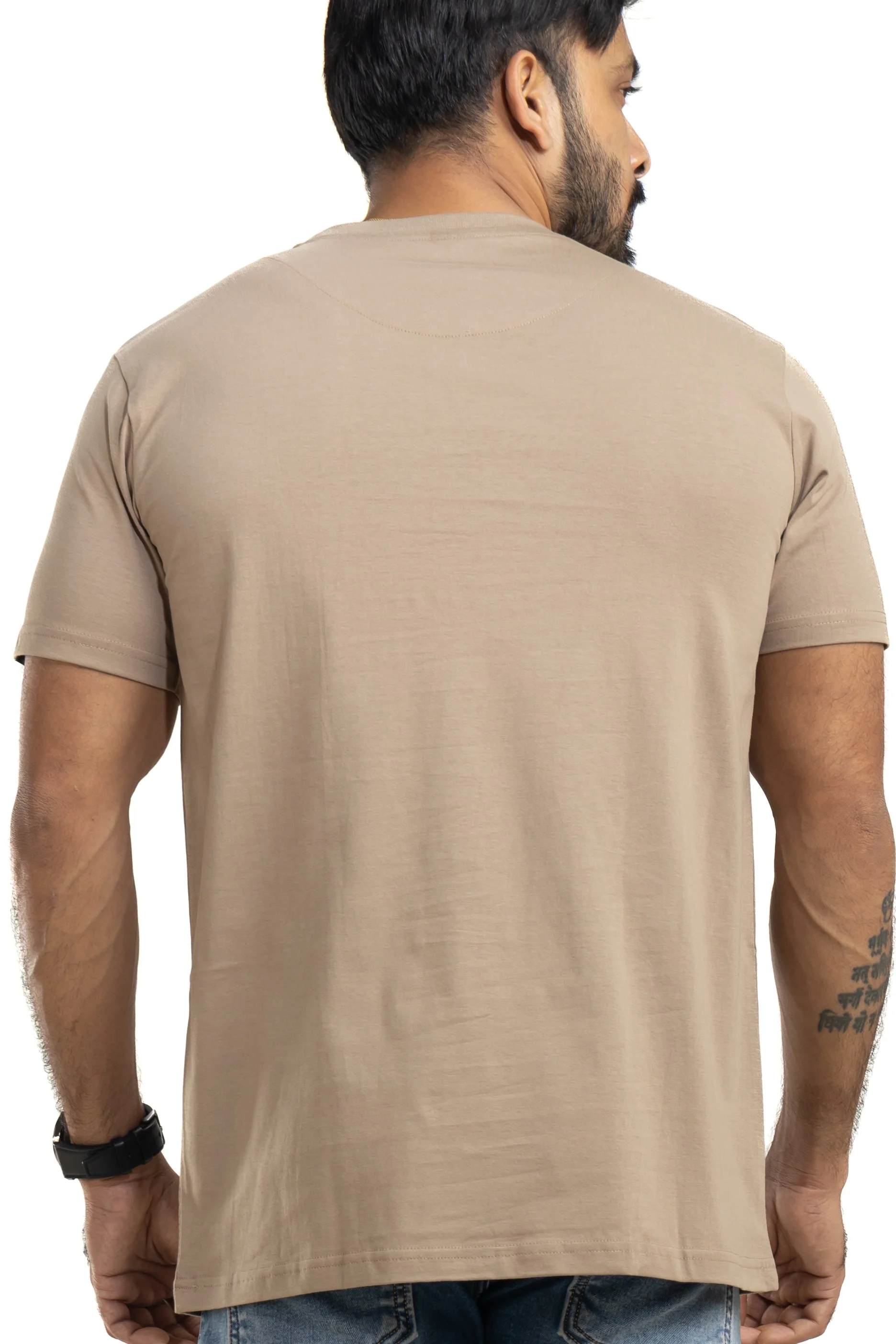 Nature Light Brown Printed T-Shirt - Image 3