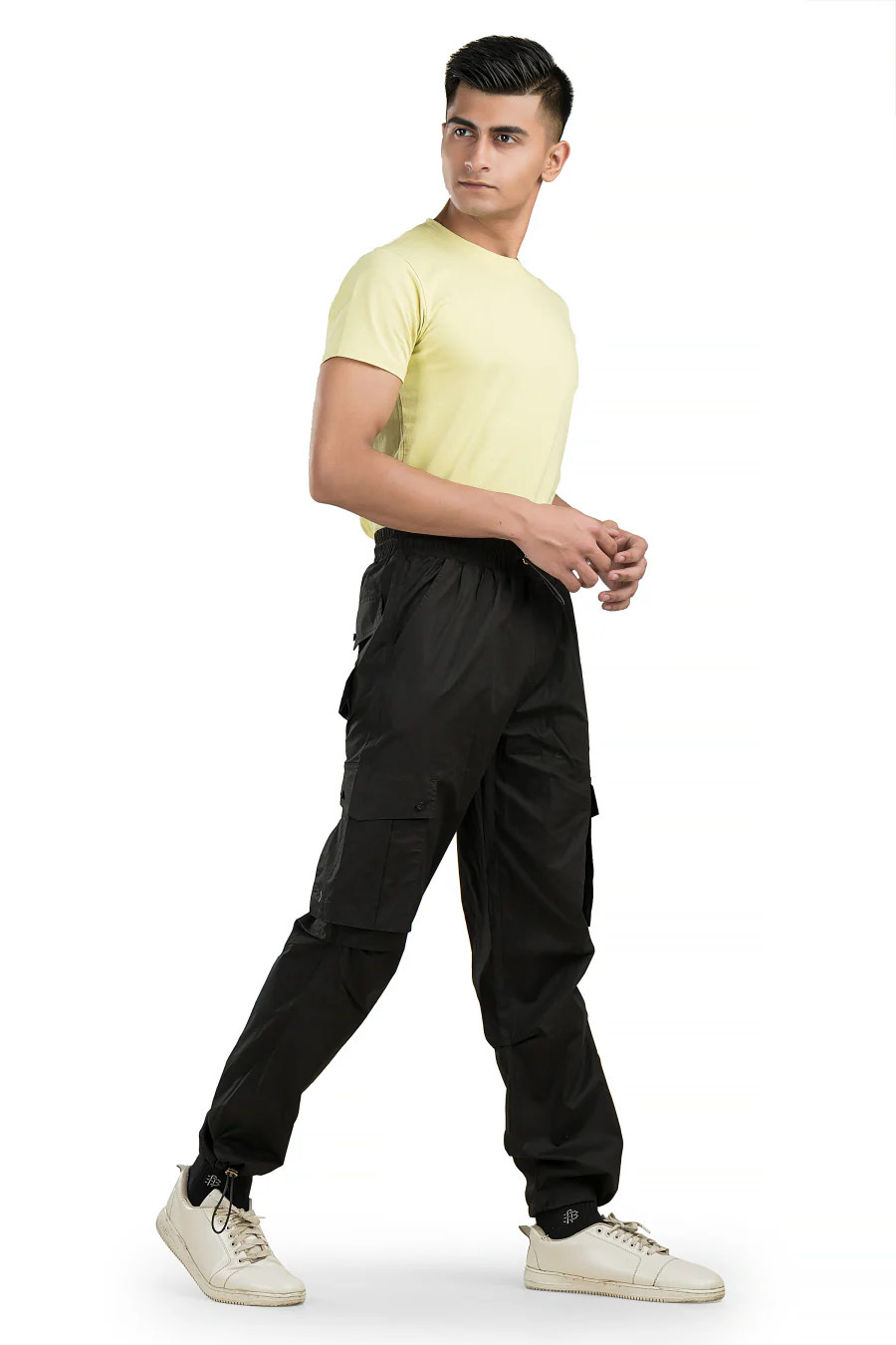 Nomad Black Cotton Air Cargo Pants - Image 4