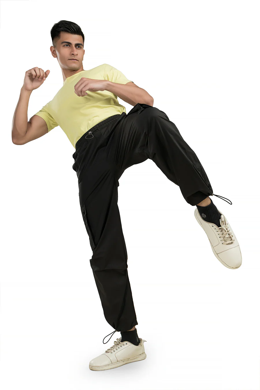 Nomad Black Cotton Air Cargo Pants - Image 5