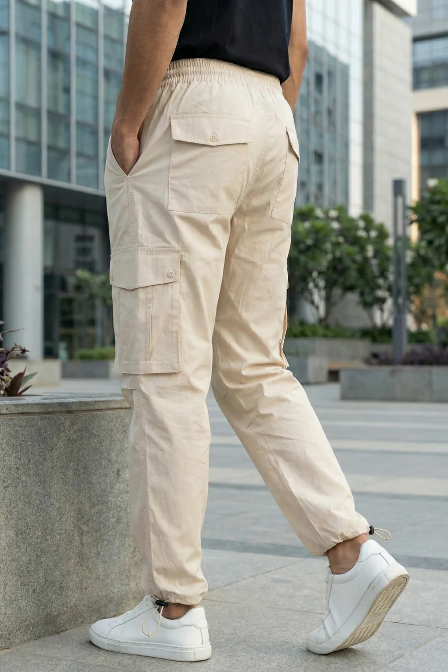 Nomad Cream Cotton Air Cargo Pants - Image 3