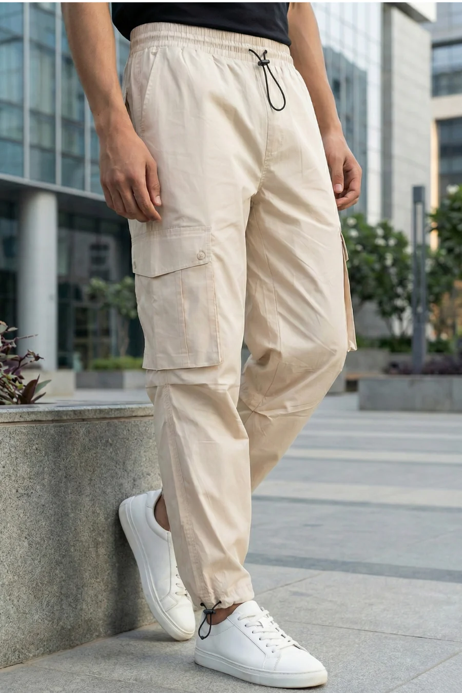 Nomad Cream Cotton Air Cargo Pants - Image 4