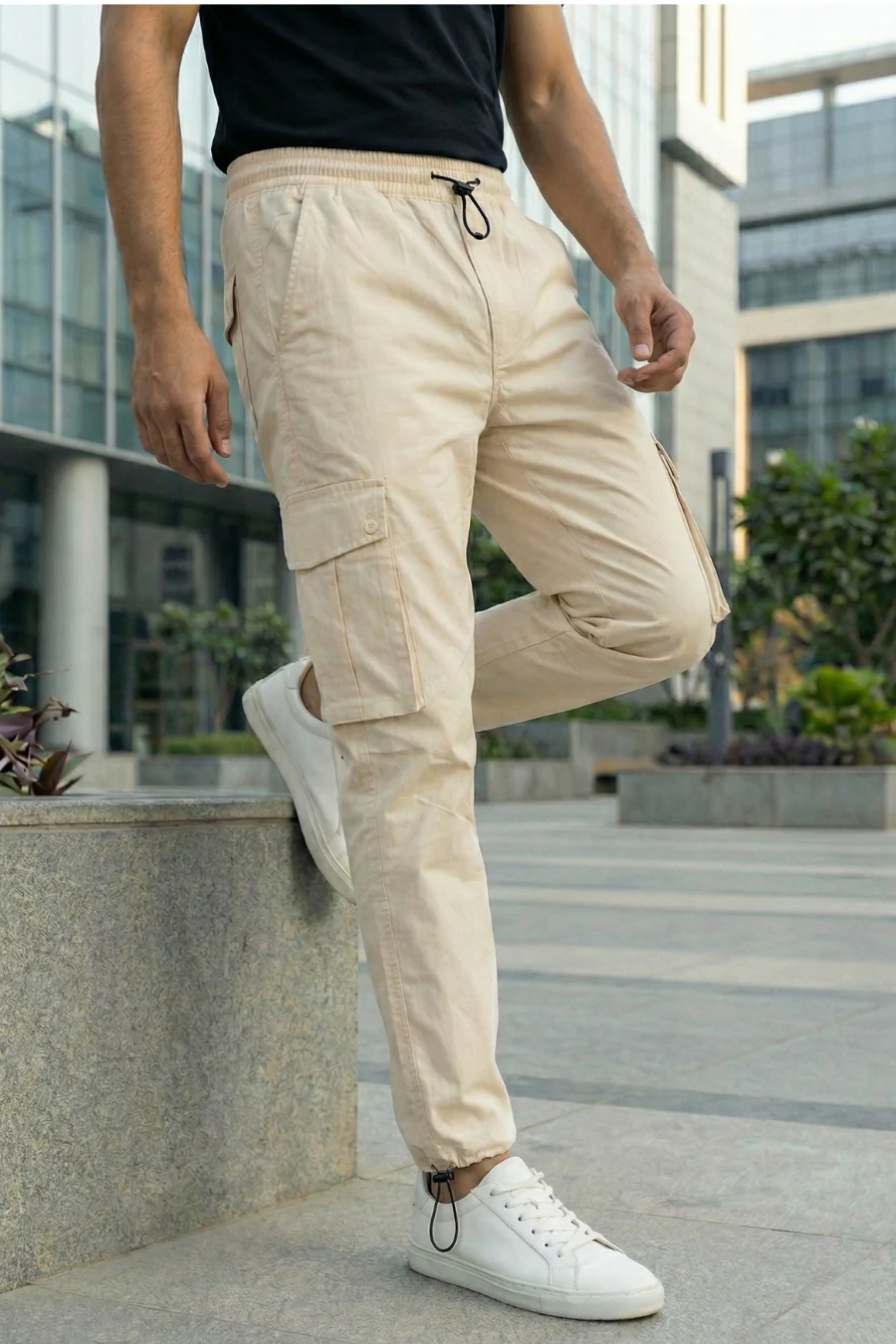 Nomad Cream Cotton Air Cargo Pants - Image 5