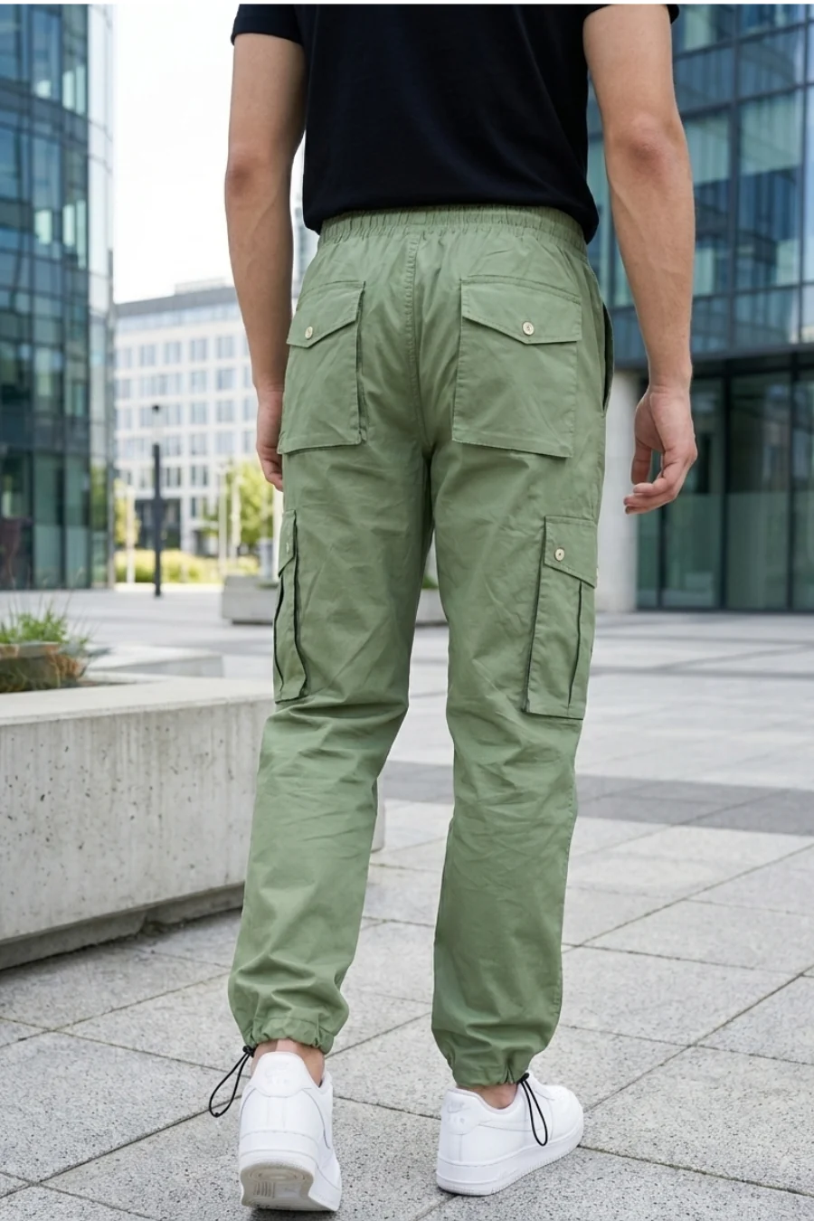 Nomad Light Olive Cotton Air Cargo Pants - Image 3