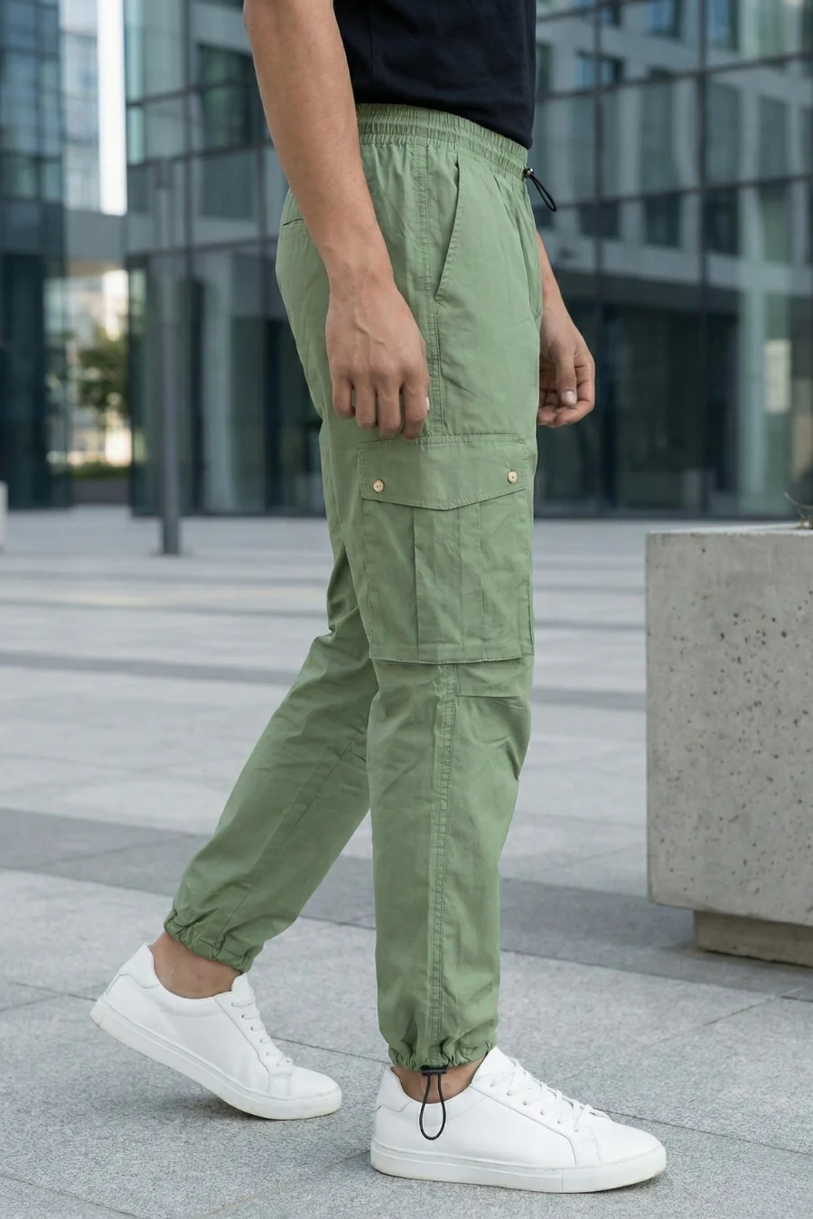 Nomad Light Olive Cotton Air Cargo Pants - Image 4