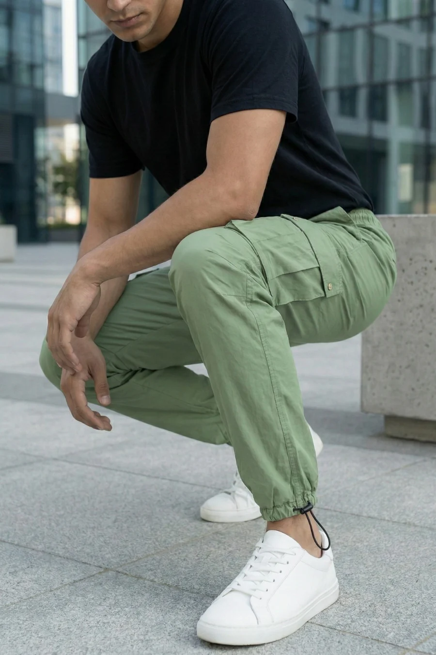 Nomad Light Olive Cotton Air Cargo Pants - Image 5