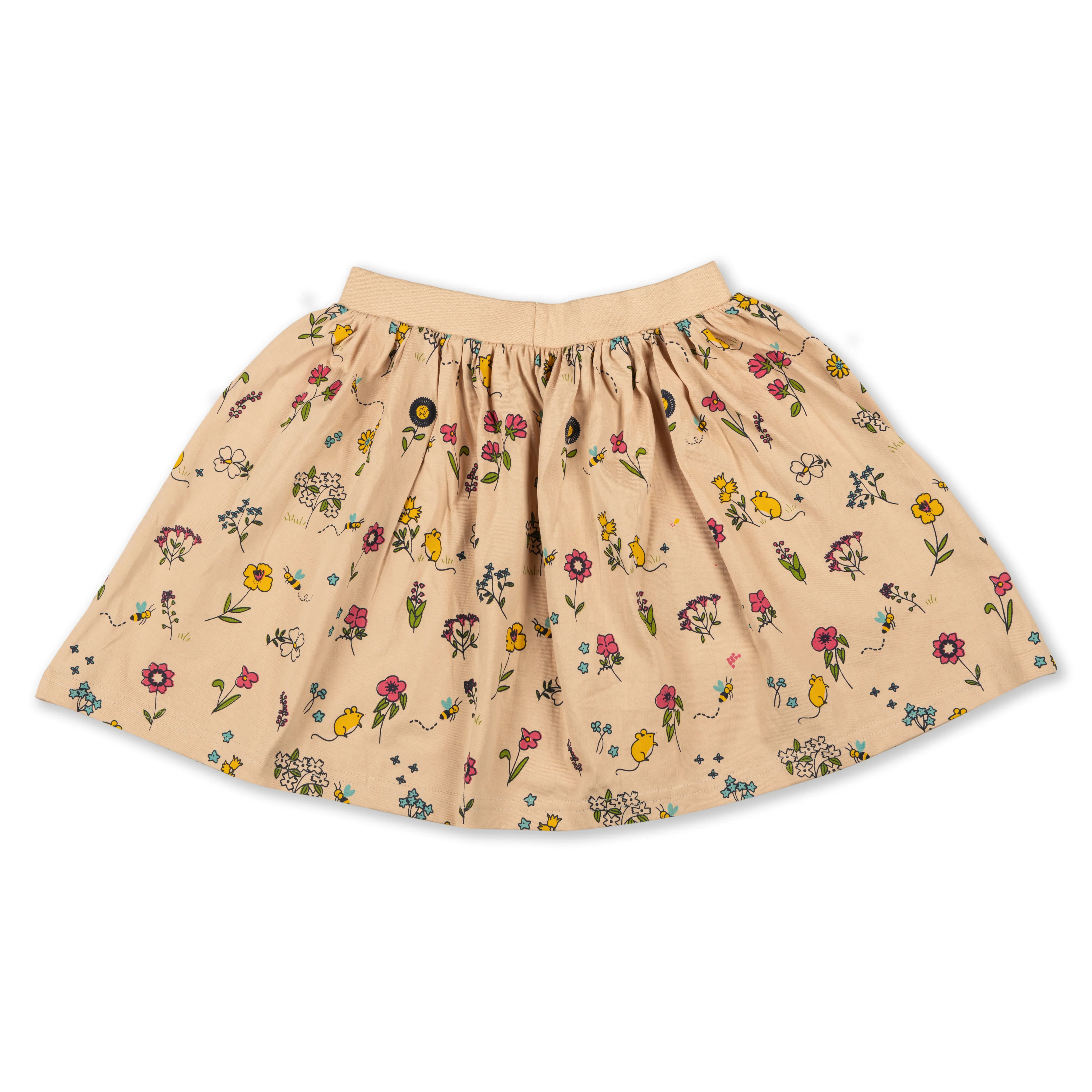 Pretty Garden Beige Printed Girls Top With Beige Skirt 8-14 Yrs - Image 7