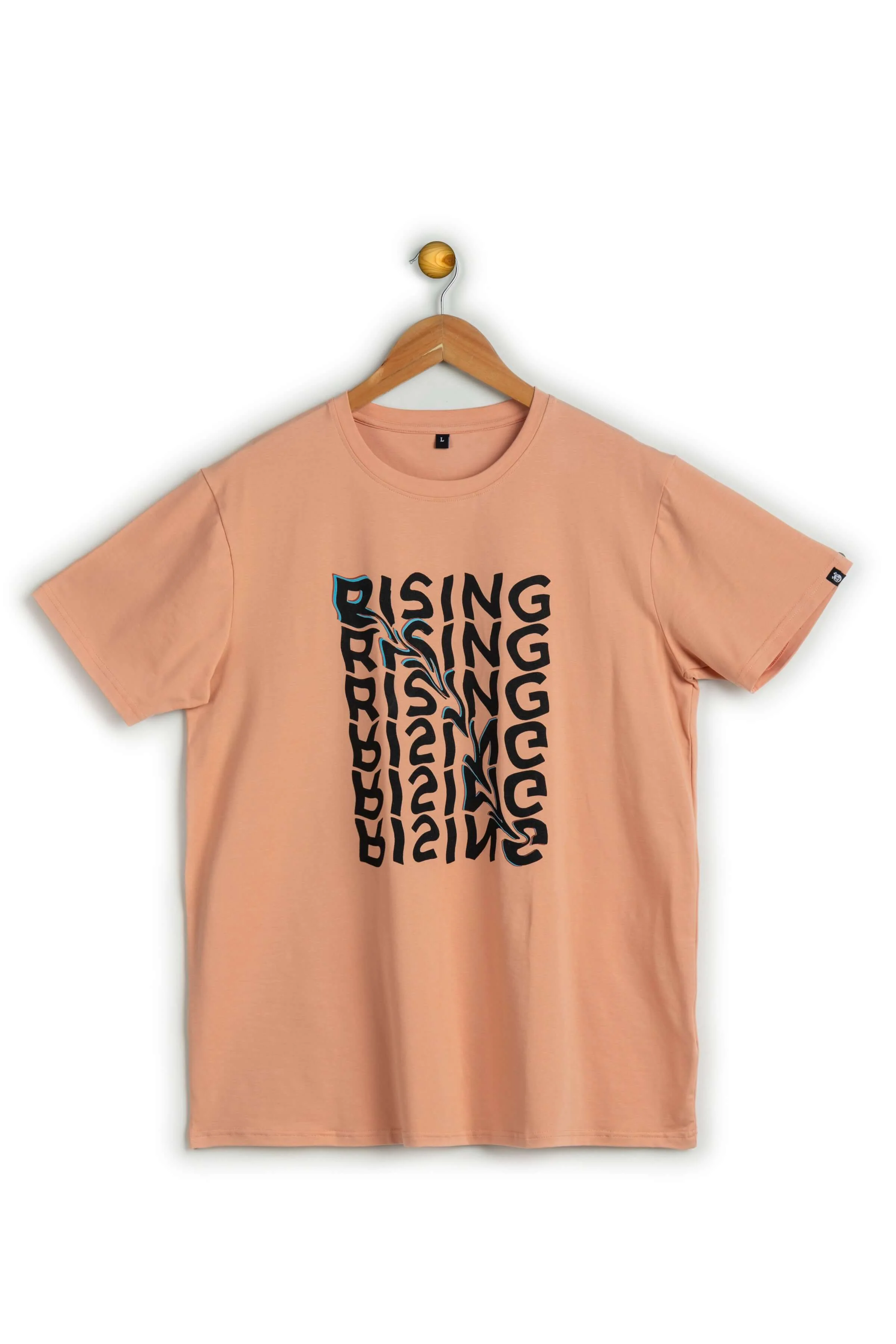 Rising Deep Peach 4 Way Stretch Printed T-Shirt - Image 8