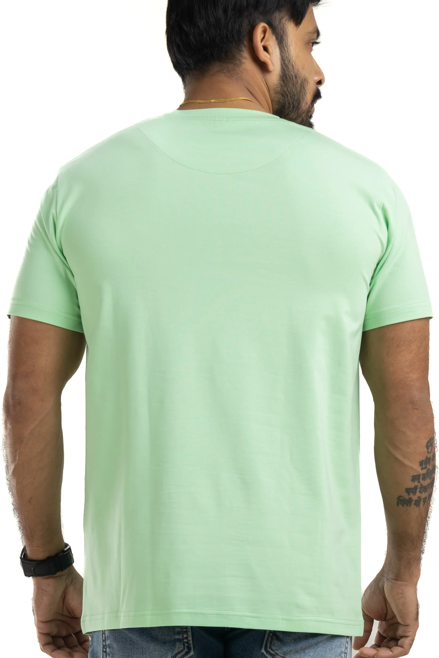 Summer Mint Green 4 Way Stretch Printed T-Shirt - Image 3