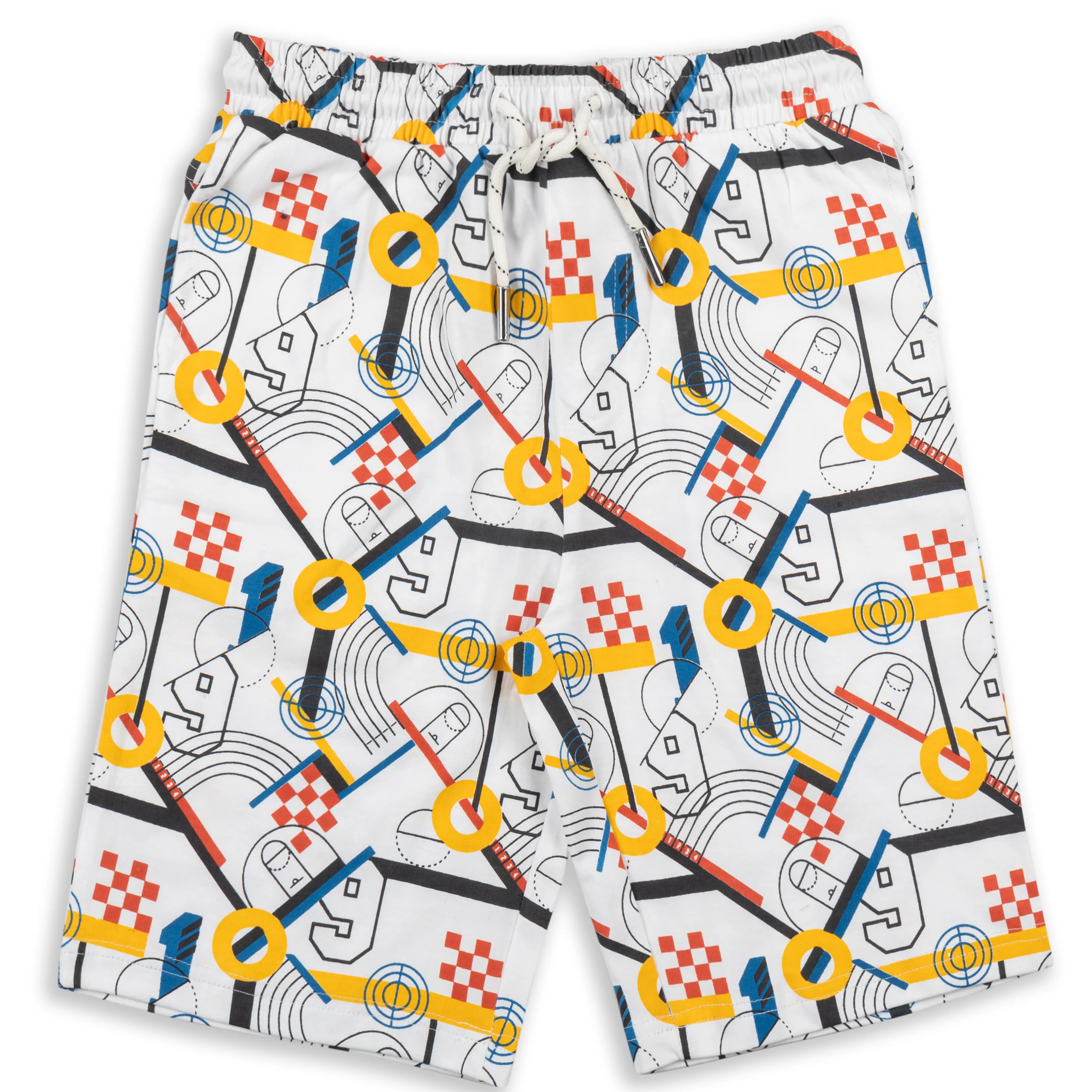 Turbulence Gray Printed Boys T-Shirt with White Shorts 8-14 Yrs - Image 3