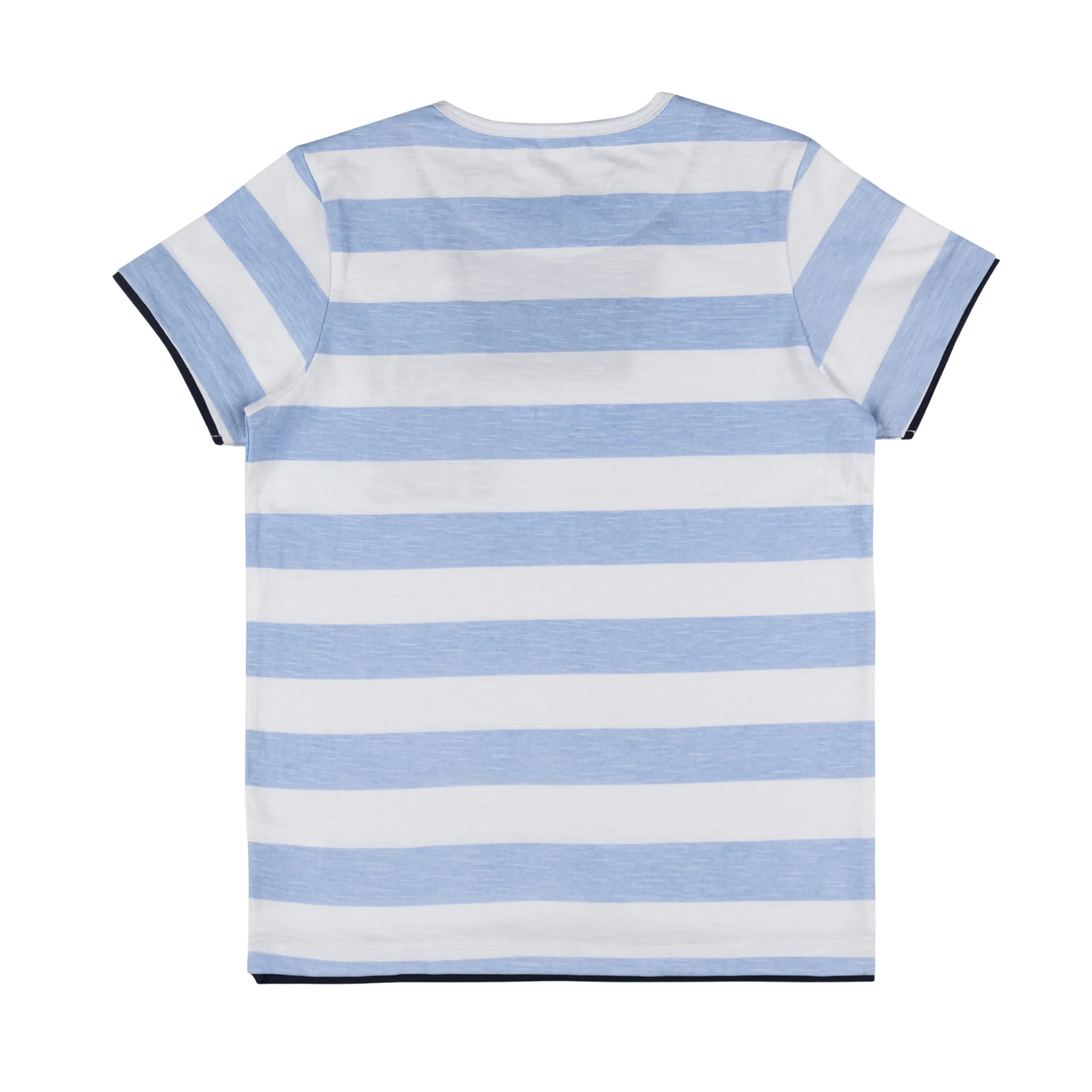 Vibe White Blue Striped Boys T-Shirt 8-14 Yrs - Image 3